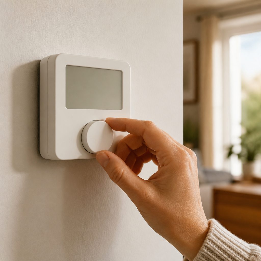 Réglage d'un thermostat programmable mural pour abaisser la température la nuit